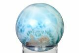 Polished Larimar Sphere - Dominican Republic #315070-1